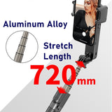3IN1 Universal Handheld Gimbal Stabilizer 360 Rotation Selfie Stick Tripod With Fill Light For Smartphone Iphone Samsung Vedio