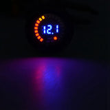 Waterproof DC12V RD Digital Voltmeter Three Wires Vehicles Motorcycles Boat Cars Voltage Panel Meter LED Display Color