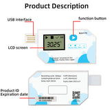 Blue-Tooth USB Temperature Humidity Data Logger Disposable BUL01-TH Smart Phone RH TEMP Data Logger Recorder 14400 Data capacity