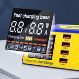 MECHANIC 8Port Smart USB Charger Hub Charging Dock QC 3.0 with 10W Wireless Charger for Smartphone Tablets