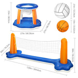 Kids Outdoor Beach Swimming Pool Toys Inflatable Basketball Hoop Set Children Ball Games Volleyball Basketball Water Sports