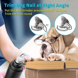Rechargeable Pet Dog Nail Clippers Painless Dog Nail Grinders USB Charging Cat Paws Cutter for Nail Grooming Trimmer Tools