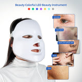 BOX-7 Colors LED Facial Beauty Mask Photon Therapy Skin Rejuvenation Face Acne Treatment Home Use LED Light Skin Care SPA Salon