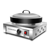 220V Commercial Electric Crepe Pancake Furnace Chinese Pan-Fried Bun Electric  Chow Mein Dumplings Frying Furnace Machine
