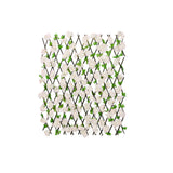 Greenhouse Gate Garden Screening Fence Trellis Privacy Screen Expandable Indoor Wooden Hedge Backyard Artificial Flower Leaves