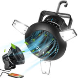 1PC Portable LED Tent Light Fan Solar Camping Fan Tent Light Phone Charger Outdoor Camping Gear Lights Summer Camping Essentials