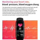 M6 Sport Fitness Pedometer Walk Step Counter Color IPS Screen Smart Bracelet Blood Pressure Wristband Smart Band Men Women Watch