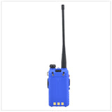 Blue baofeng 5R Radio dualband UV-5R walkie talkie dual display 136-174/400-520MHz two way radio with free earpiece BF-UV5R