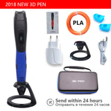Fashion 3D pen 3D printer Pen and PLA / ABS safety plastic  Can be used outdoors USB powered Free delivery bag Christmas present