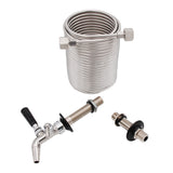 Jockey Box Conversion Kit Build Your Own 50' Coil Single Chrome Forward Sealing Beer Faucet Jockey Box  Homebrew Draft Beer Box