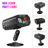 48 Patterns 3Lens DJ Disco Party Lights Sound Activated Stage Laser Light Led RGB Pattern Projector For Home Christmas Halloween