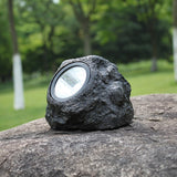 New 5W Solar Powered Light Simulation Stone Lamp Spotlight Decoration Cold White IP65 Waterproof for Outdoor Garden Lawn Garden