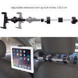 Car Headrest Mount Holder Tablet Car Back Seat Stand Dual Position Adjustable 360 Rotation Bracket