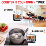 ThermoPro TM01 Digital Kitchen Cooking Timer With Large Backlight Display Countdown And Countup Timer 12/24H Clock Mode