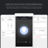 Wifi Switch Button,Tuya Intelligent APP Remote Sensor LED Dimmer Light Wall Press Dimmer EU Standard Switch Sensor