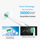 LANSUNG SN901 Sonic Electric Toothbrush Rechargeable Tooth Brushes 4 Pcs Replacement Heads Ultrasonic  Electric Toothbrushes