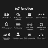 Motorcycle Smart Bluetooth Helmet Headset 800M 4 Rider Group Intercom Handsfree FM CVC Noise Reduction Interphone