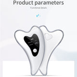 Electric Heated Vibrating Facial Massager Gua Sha Board Red Blue Light Therapy Scraping Plate Face Lifting Slimming