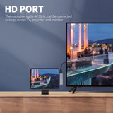 Docooler 7-in-1 Type-C Hub with USB3.0 Audio HD Port TF SD Card Slots Compatible with iPad Pro Type-C Phone Tablet Laptop
