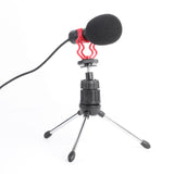 Wired Omnidirectional Microphone Condenser Recording Microfone Ultra-wide USB Recording Karaoke Vocal Mic with Tripod