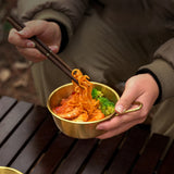 Outdoor 380ml Sierra Bowl Picnic Tableware Camping Bowl Portable Barbecue Hiking Camping Cup Picnic Cookware 304 Stainless Steel