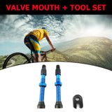 VODOOL 1 Pair Stem Presta Valve 60mm Aluminum Alloy Anti-resistance Repairing Elements for Road MTB Bike Tubeless Tire Tyre