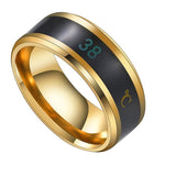 Smart Sensor Temperature Ring Modern Real-time Intelligent Temperature Test Finger Rings Thermometer Women Men Jewelry Gifts