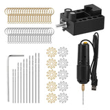 Drill Set Resin Electric Drill with 10pcs Drills Bits 100pcs Screw Eye Pin 40pcs Key Rings for Jewelry DIY Aluminum Products