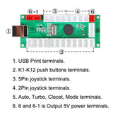 Arcade Control Panel 5Pin Joystick + 10 x LED Push Button + USB Encoder Board To Raspberry Pi Retropie 3 Model B Project DIY kit