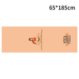 185*63cm Double Layer Non-Slip Fitness Mat Digital Portable Printing Protection Yoga Exercise Pad with Position Line Gymnastics