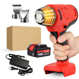 48V  Cordless Heat Gun Hot Air Machine Lithium Rechargeable Heating Equipment Temperatures Adjustable for Makita Battery Tool