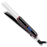 AD-Hair Straightener For Straight Hair Curly Hair Dry-Wet Dual Purpose Flat Iron Led Digital Straightening (White) Eu Plug