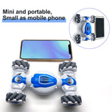 S-012 2.4G Mini Remote Control RC Car Stunt Double-Side Roll Rotary Car Gesture Induction Twisting Drift Off-Road Cars Kids Toys