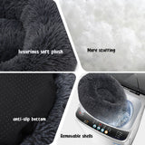 Removable Donut Dog Bed Plush Pet Kennel Round Cat Bed Winter Warm Sleeping Beds Lounger House for Medium Large Dogs Washable