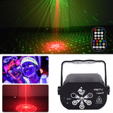 69/129 Patterns USB Rechargeable Led Laser Projector Lights RGB UV DJ Sound Party Disco Light for Wedding Birthday Party Lamp