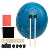 muslady 8 Notes C-key 6-inch Mini Steel Tongue Drum Hand Pan Drum Percussion Instrument with Drumsticks steel drum Kit
