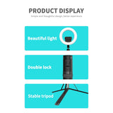 Wireless Bluetooth Selfie Stick Mobile Phone Bracket Foldable Mini Tripod With Fill Light For IOS Android