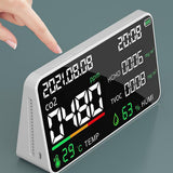 Air Quality Detector CO2 Tester with Carbon Dioxide TVOC HCHO Value Electricity Quantity Temperature Humidity Display Function