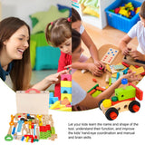 Wooden Tool Box With Tools Kids Pretend Play Construction Toy Set Simulation Maintenance Toy Wooden Toolbox Toy Set