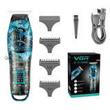 Barber Hair Cut Machine Rechargeable Transparent Professional Cordless Hair Trimmer Electric Hair Clippers for Men