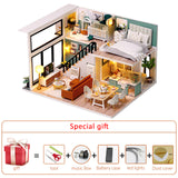 Big Doll House Furniture Miniature Building Kits Diy Dollhouse Kit Roombox Villa Garden Wood Houses Toy For Children Adult Gifts