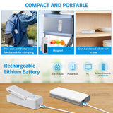 Hot TOD-2 Pack Rechargeable Mini Bag Sealer, Handheld Heat Sealer, Food Storage Snack Fresh Mini Portable Vacuum Sealer Machin