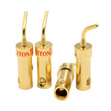LITON Free Welding OFC Gold-plated Pin Plug Connector HIFI Audio Speaker Cable Adapter