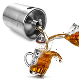 2L Stainless Steel Home Brew Mini Keg Growler Wine Beer Brewing DIY Making Tool
