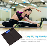 Tempered Glass Digital Body Weight Scale USB Charging LCD Bathroom Scales Weight Monitor Body Fats Scale