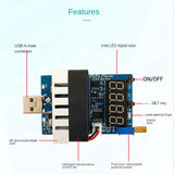 35W USB Intelligent Electronic Load Tester Digital Display Voltmeter Adjustable Constant Current Aging Resistor Voltage