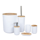 NEW2022 RR 6Pcs Black Bathroom Accessories Toothbrush Holder Bin Soap Dish Dispenser Tumbler Toilet Brush Toilet Bathroom Set