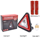 COB Glare Floodlight Car Triangle Warning Light USB Rechargeable Floodlight LED Bulbs CE Litwod 2 Years