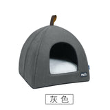 New Foldable Dog Cat Bed Non-slip Pet Kennel Soild Color Kitten House Indoor Enclosed Sleeping Cats Cave Bed for Small Dogs Tent