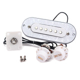 Single Coil Electric Guitar Pickguard White Pearl Pickups Folk With Knobs Guitar Accessories
